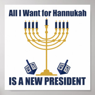Funny Jewish Anti Trump Politisch Hanukkah Poster
