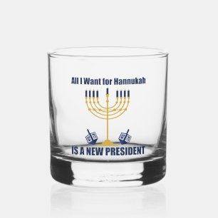 Funny Jewish Anti Trump Politisch Hanukkah Whiskyglas