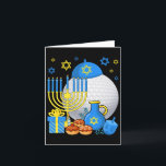 Funny Jewish Golf Ball Menorah Happy Hanukkah Chan Karte<br><div class="desc">Funny Jewish Golf Ball Menorah Happy Hanukkah Chanukah Kids</div>