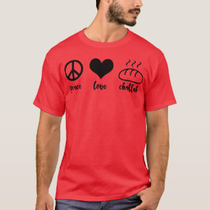 Funny Jewish Holiday Peace Liebe Challah Happy Han T-Shirt