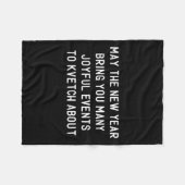 Funny Jewish New Year Rosh Hashh Yiddish Quote Say Fleecedecke (Vorderseite (Horizontal))