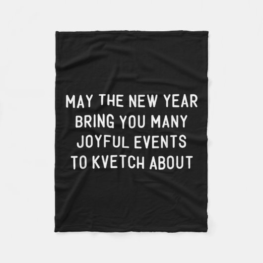 Funny Jewish New Year Rosh Hashh Yiddish Quote Say Fleecedecke (Vorderseite)
