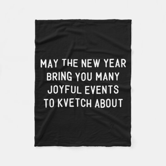 Funny Jewish New Year Rosh Hashh Yiddish Quote Say Fleecedecke (Vorderseite)