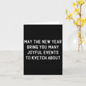 Funny Jewish New Year Rosh Hashh Yiddish Quote Say Karte (Gelbe Blume)