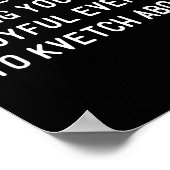 Funny Jewish New Year Rosh Hashh Yiddish Quote Say Poster (Ecke)