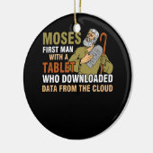 Funny Jewish Pessach Moses Tablet Data Cloud Comp Keramik Ornament (Links)
