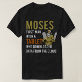 Funny Jewish Pessach Moses Tablet Data Cloud Comp T-Shirt (Design vorne)