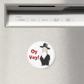 Funny Jewish rabbi - cooler Cartoon Magnet (In Situ (Geschirrspüler))