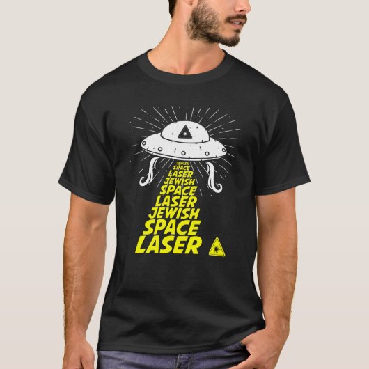 Funny Jewish Space Laser Meme UFO Geschenk Idee T-Shirt (Vorderseite)