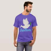 Funny Jewish Tshirt Shalom Peace White Dove Niedli (Vorne ganz)
