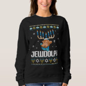 Funny Jewish Ugly Sweater Sweatshirt (Vorderseite)