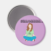 Funny Jewish Yoga Chick Shalommm Magnet (Vorderseite/Rückseite)