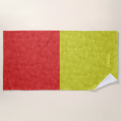 Funny Jigsaw Pieces Muster Halbrot Halbgelb Strandtuch (Vorderseite)