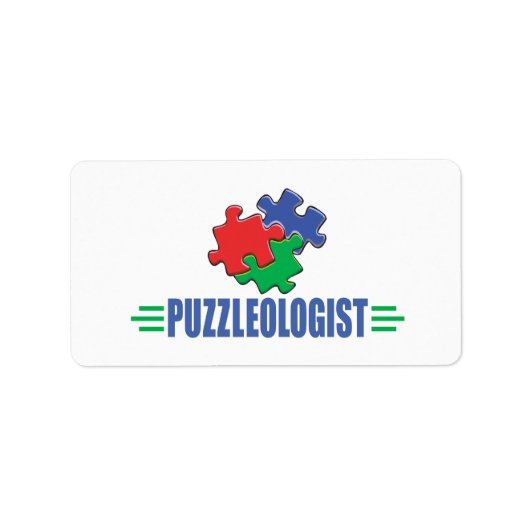 Funny Jigsaw Puzzle Adressaufkleber (Vorne)