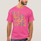 Funny Jigsaw Puzzle Eat Sleep Puzzle Repeat T-Shirt (Vorderseite)
