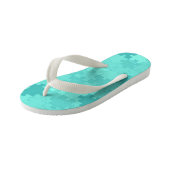 Funny Jigsaw Puzzle Muster Name Türkis hinzufügen Kinderbadesandalen (Schrägansicht)