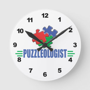 Funny Jigsaw Puzzle Runde Wanduhr