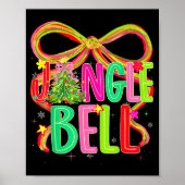 Funny Jingle Bells Coquette Bow Merry Christmas Gi Poster (Vorne)