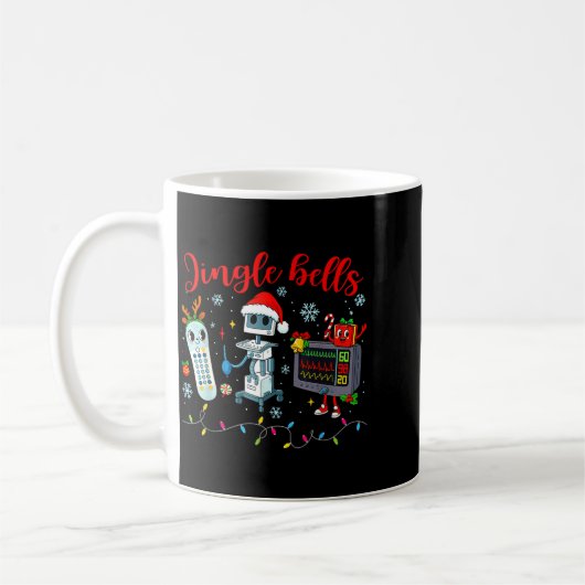 Funny Jingle Bells Telemetry Nurse Christmas Tech Kaffeetasse (Links)