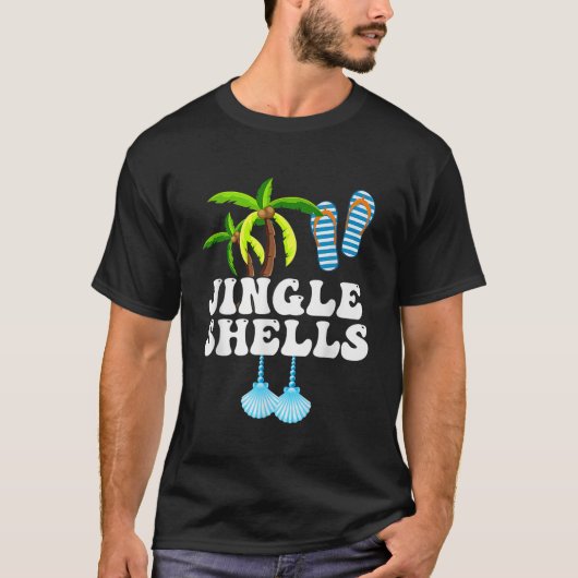 Funny Jingle Muscheln Weihnachten im Juli Beach Va T-Shirt (Vorderseite)