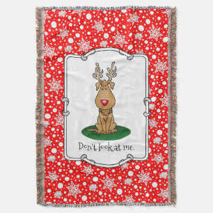 Funny Jingle This Red Nose Rentier Hund Niedlich Decke