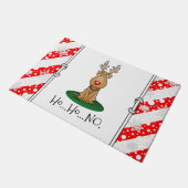 Funny Jingle This Red Nose Rentier Hund Niedlich Fußmatte (Schrägansicht)