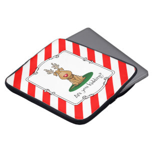 Funny Jingle This Red Nose Rentier Hund Niedlich Laptopschutzhülle