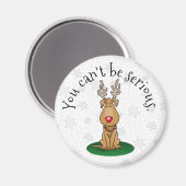 Funny Jingle This Red Nose Rentier Hund Niedlich Magnet (Vorderseite/Rückseite)