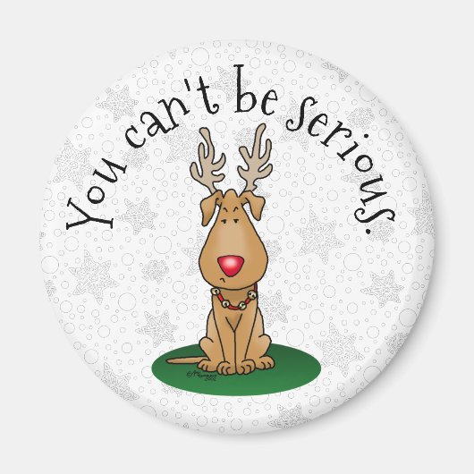Funny Jingle This Red Nose Rentier Hund Niedlich Magnet (Vorne)