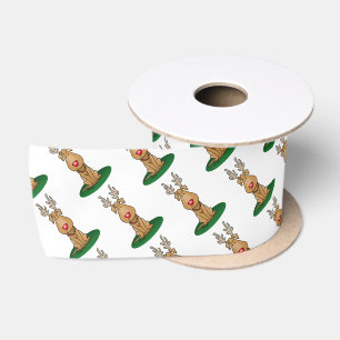 Funny Jingle This Red Nose Rentier Hund Niedlich Satinband