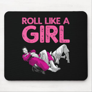 Funny Jiu Jitsu Art for Women Girls Kinder Brasili Mousepad