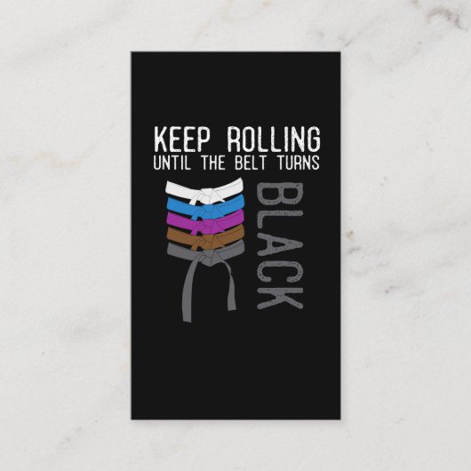 Funny Jiu Jitsu Black Belt Motivation Visitenkarte (Vorderseite)