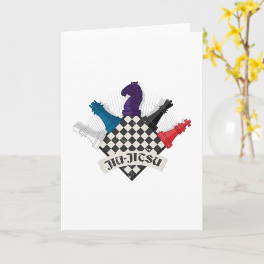 Funny Jiu Jitsu Chess Karte (Gelbe Blume)