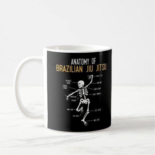 Funny Jiu Jitsu Fighter Anatomy BJJ Training Spaß Kaffeetasse (Links)