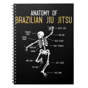 Funny Jiu Jitsu Fighter Anatomy BJJ Training Spaß Notizblock