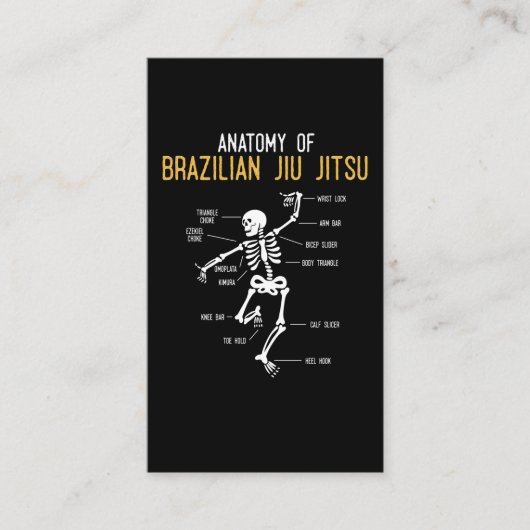 Funny Jiu Jitsu Fighter Anatomy BJJ Training Spaß Visitenkarte (Vorderseite)