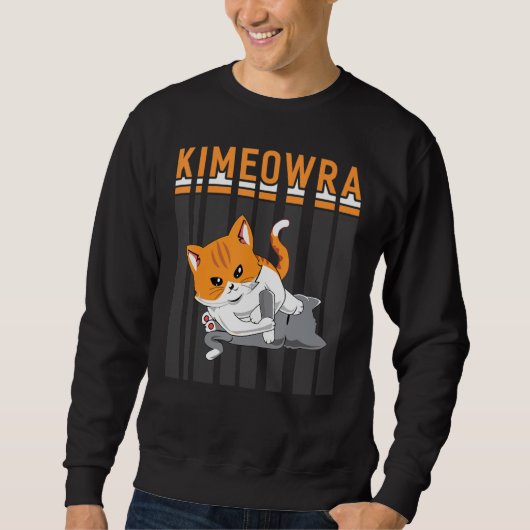 Funny Jiu Jitsu Kimura Kimeowra Cat Sweatshirt (Vorderseite)