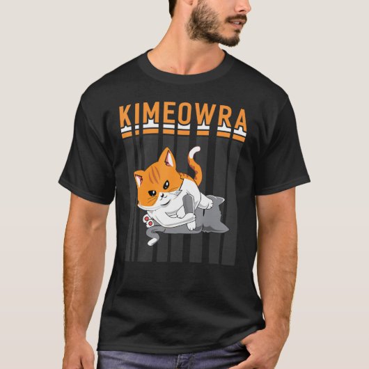 Funny Jiu Jitsu Kimura Kimeowra Cat T-Shirt (Vorderseite)