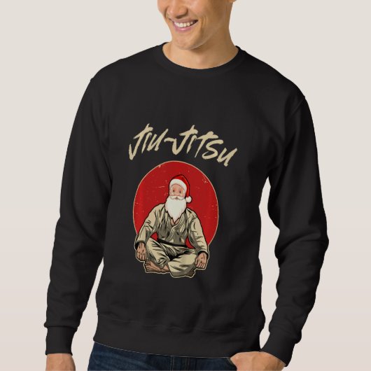 Funny Jiu Jitsu Santa Brasilianischer Mixed Martia Sweatshirt (Vorderseite)