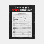 Funny Job Application Form Y Halloween Costume  Fleecedecke (Vorderseite)