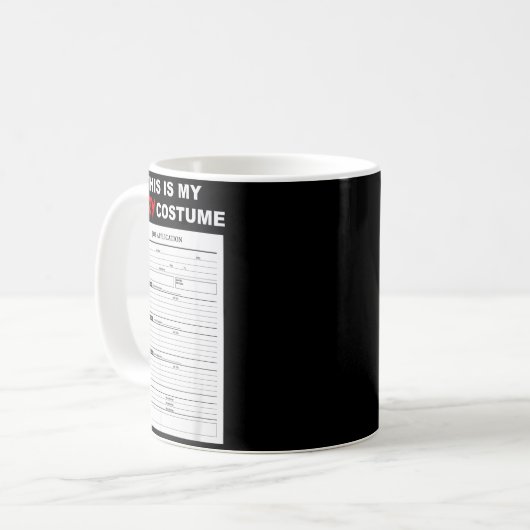 Funny Job Application Form Y Halloween Costume  Kaffeetasse (Vorderseite Links)
