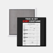 Funny Job Application Form Y Halloween Costume Magnet (Vorderseite/Rückseite)