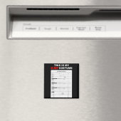 Funny Job Application Form Y Halloween Costume Magnet (In Situ (Geschirrspüler))