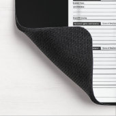 Funny Job Application Form Y Halloween Costume  Mousepad (Ecke)