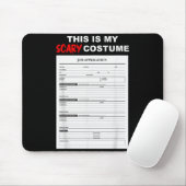 Funny Job Application Form Y Halloween Costume  Mousepad (Mit Mouse)