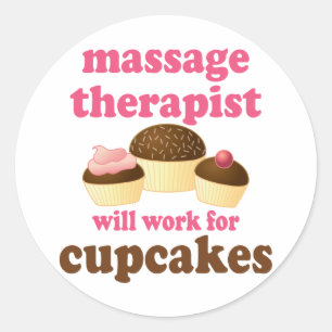 Funny Job Chocolate Massage Therapist Runder Aufkleber