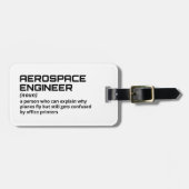 Funny Job Tag - Flugzeugingenieur Gepäckanhänger (Vorderseite horizontal)