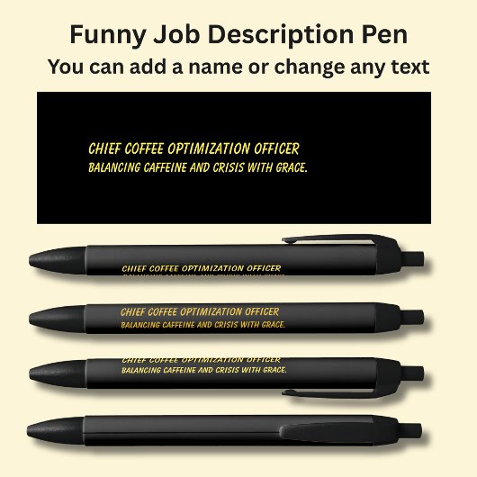 Funny Job Title - Chief Coffee Optimization Office Kugelschreiber