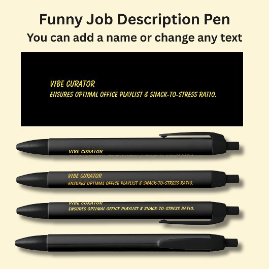 Funny Job Title - Vibe Curator Kugelschreiber