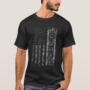 Funny Job Title Worker American Flag Mediation Te T-Shirt